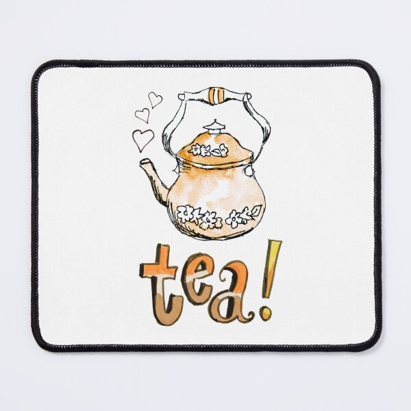 Item preview, But First, Tea! Hand Lettered Teapot Tea Meme designed and sold by MaryKunzGoldman.
