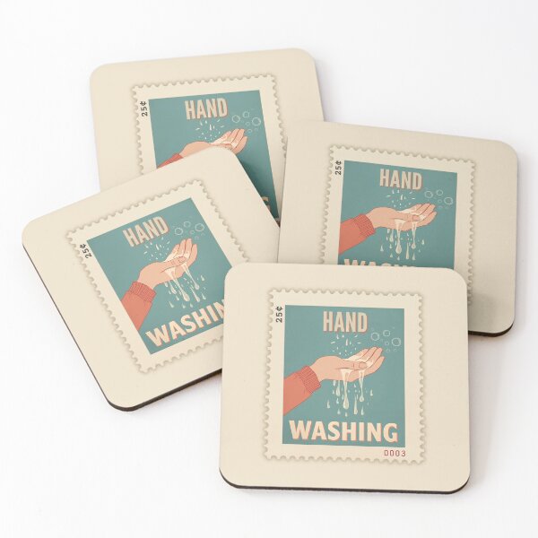 Item preview, Hand Washing Stamp – Retro Hygiene & Infection Prevention Design designed and sold by Ivy-Triggs.