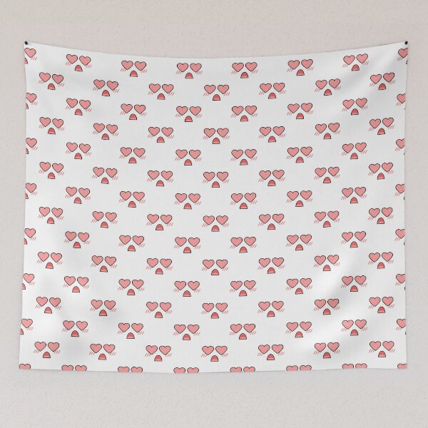 Item preview, Adorable kawaii surprised heart eyes face pattern designed and sold by BlushyPrint.