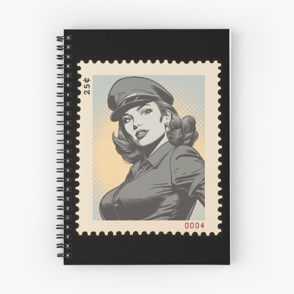 Item preview, Strong Female Veteran Stamp – Retro Military Woman Illustration designed and sold by Ivy-Triggs.