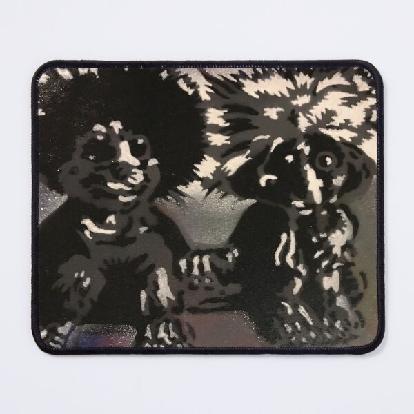 Item preview, A troll couple sitting on a tree trunk designed and sold by marysfarbklecks.