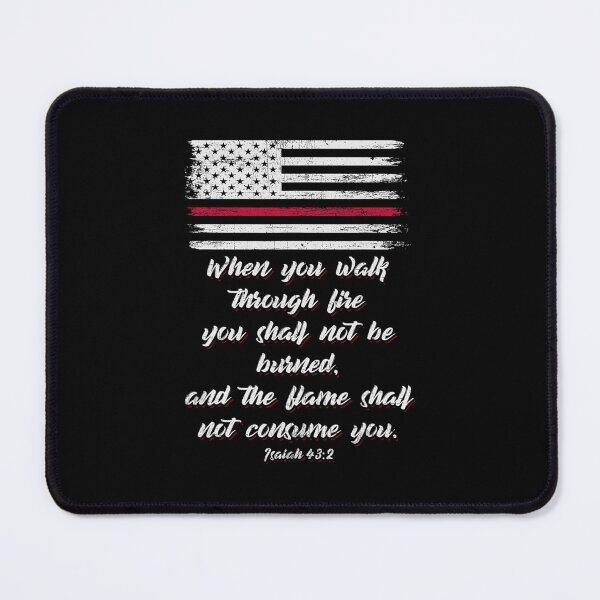 Item preview, American Flag Bible Verse - Christian USA Firefighter 	 		 designed and sold by hwcsklrx75.