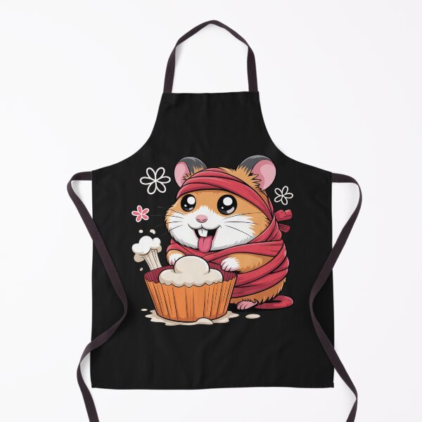 Item preview, Funny Chibi Hamster Baking Pumpkin Cupcakes | Kawaii Meme Halloween Cartoon Design designed and sold by ColorSplash123.