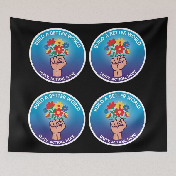 Item preview, Build A Better World Unity Action Hope Flowers designed and sold by Owcomm.