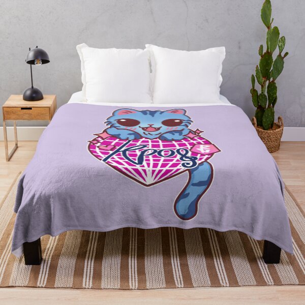 Item preview, K-pop Fan Kitty - Blue Derpy Cat designed and sold by BGMeYou.