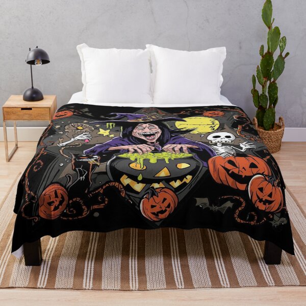 Item preview, Spooky Witch Cauldron – Funny Halloween Cartoon designed and sold by Jocamedahub.