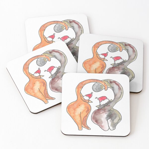 Item preview, 2 Cats with Christmas Capes, 2 Katzen mit Weihnachtsmütze designed and sold by Anke‘s Bazaar.