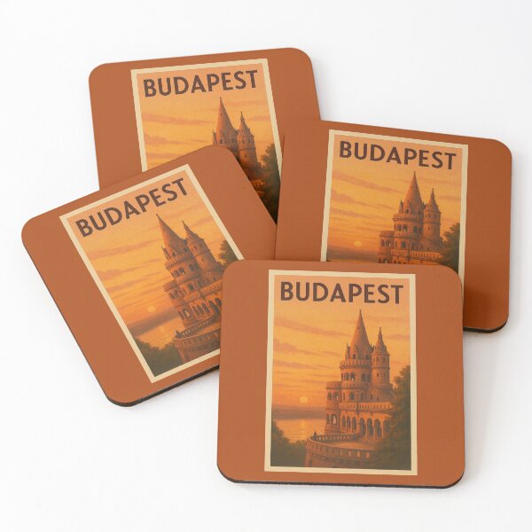 Item preview, Budapest Hungary Travel Art – Fisherman’s Bastion Sunset Souvenir designed and sold by Annika Shurafa.