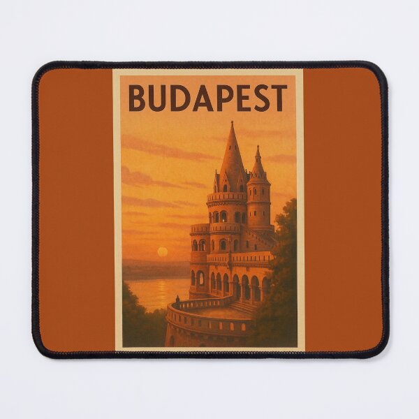 Item preview, Budapest Hungary Travel Art – Fisherman’s Bastion Sunset Souvenir designed and sold by Annika Shurafa.