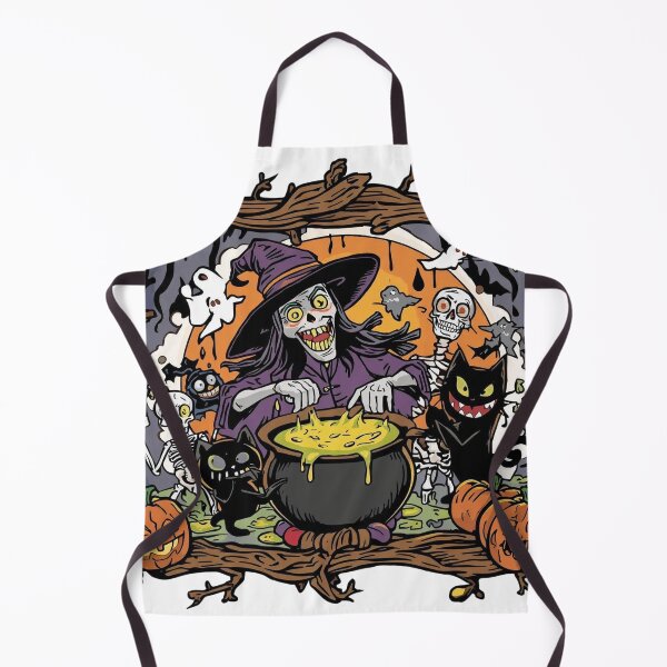 Item preview, Spooky Witch Cauldron – Funny Halloween Cartoon designed and sold by Jocamedahub.