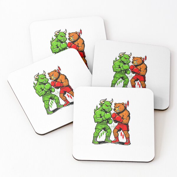 Item preview, Bull vs Bear – Candlestick Market Fight designed and sold by DiaryPN.