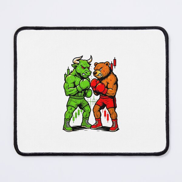 Item preview, Bull vs Bear – Candlestick Market Fight designed and sold by DiaryPN.