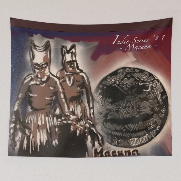 Item preview, Two Macuna Indians with traditional masks designed and sold by marysfarbklecks.