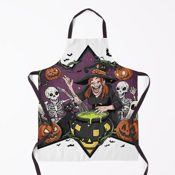 Item preview, Spooky Witch Cauldron – Funny Halloween Cartoon designed and sold by Jocamedahub.