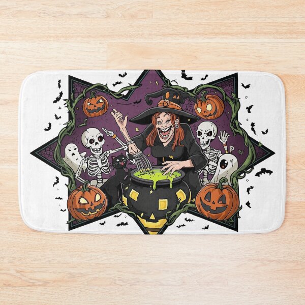 Item preview, Spooky Witch Cauldron – Funny Halloween Cartoon designed and sold by Jocamedahub.