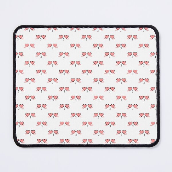 Item preview, Cute kawaii blushing kiss mouth heart eyes face pattern designed and sold by BlushyPrint.