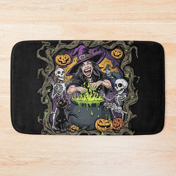 Item preview, Spooky Witch Cauldron – Funny Halloween Cartoon designed and sold by Jocamedahub.