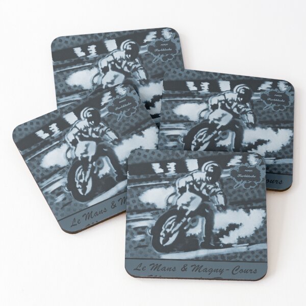 Item preview, Motorcycle race: Motorcyclist leans into the curve designed and sold by marysfarbklecks.