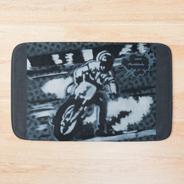 Item preview, Motorcycle race: Motorcyclist leans into the curve designed and sold by marysfarbklecks.
