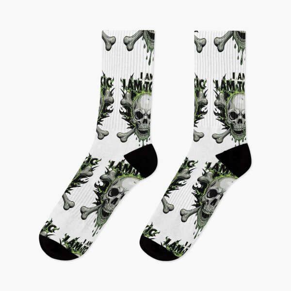 Item preview, I Am Toxic Skull Design – Green Flame Horror Art designed and sold by snoezelstudio.