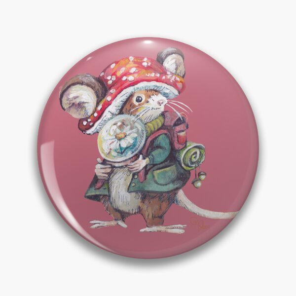 Item preview, Maisie Mouse Big Adventure -  toadstool pink circle background designed and sold by MeganRoseArt.