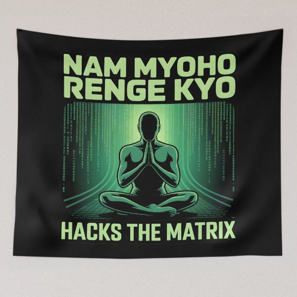 Item preview, Spiritual Matrix Hacker Buddha Meditation Art designed and sold by WatchesAndMore.