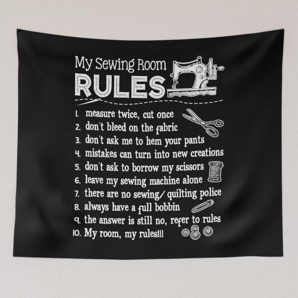 Item preview, My Sewing Room Rules Funny Sewing Machine  	 designed and sold by usuhmvjvwtp91.