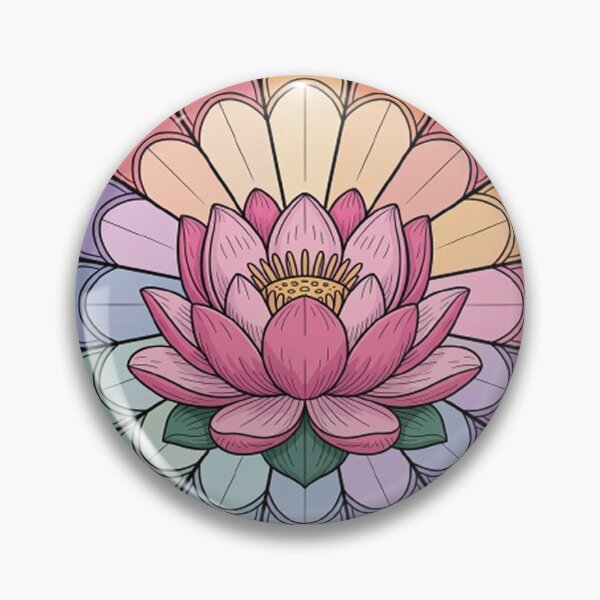 Item preview, 12-ray mandala centered  pink lotus  designed and sold by Lilashakti ⭐️ ⭐️ ⭐️ ⭐️ ⭐️.
