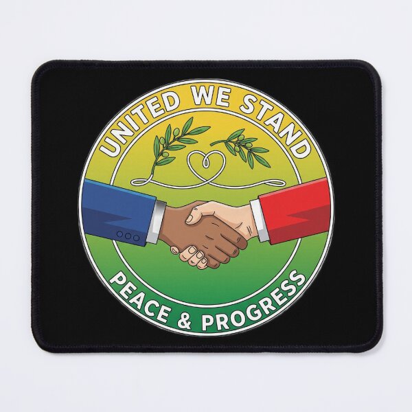 Item preview, United We Stand Peace Progress Handshake Olive Branch designed and sold by Owcomm.
