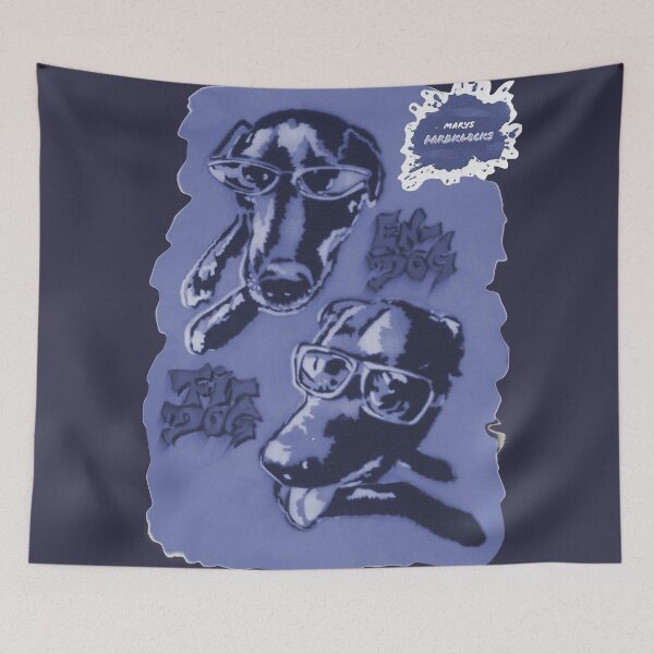 Item preview, The dogs En-Dog and Fi-Dog with their cool sunglasses designed and sold by marysfarbklecks.