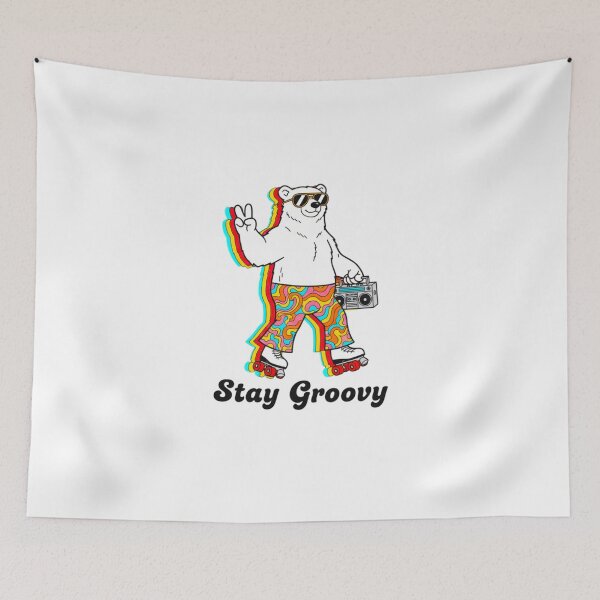 Item preview, Stay Groovy, 70s, 80s, Disco, retro, funnyfits70, Humor, Funny, retro, vintages, funny quotes, animal humor, designed and sold by FunnyFits70.