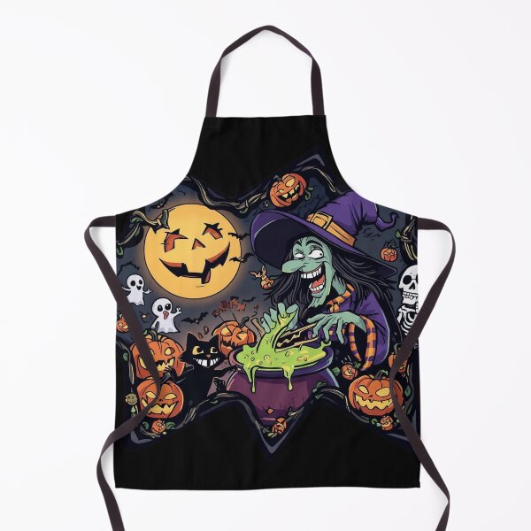 Item preview, Spooky Witch Cauldron – Funny Halloween Cartoon designed and sold by Jocamedahub.