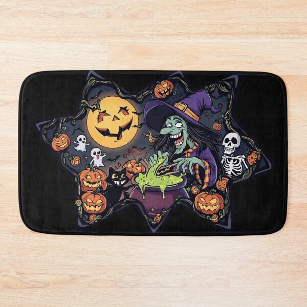 Item preview, Spooky Witch Cauldron – Funny Halloween Cartoon designed and sold by Jocamedahub.
