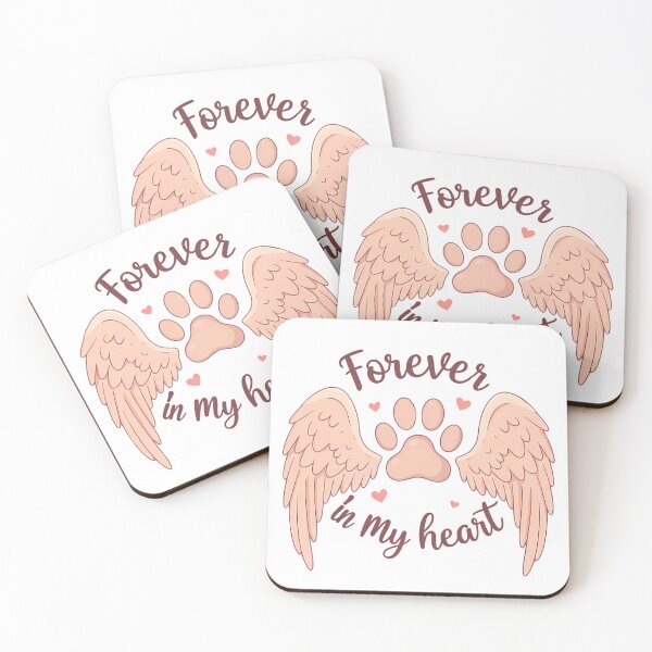 Item preview, Pet Memorial T-shirt – Forever in My Heart Paw Print with Angel Wings designed and sold by Print Era.