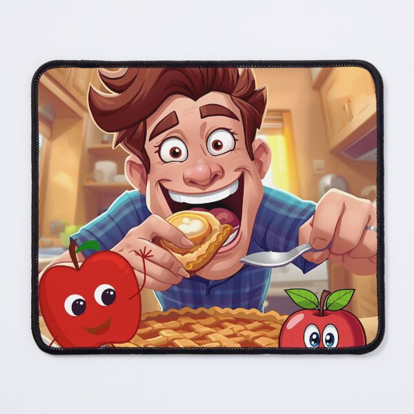 Item preview, Amusing Caricature of an Apple Pie Addict. designed and sold by MPC-Mince-Pies.