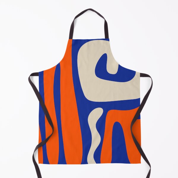 Item preview, Mid Century Modern Abstract Kwaito Pattern in Bright Blue and Orange designed and sold by kierkegaard.