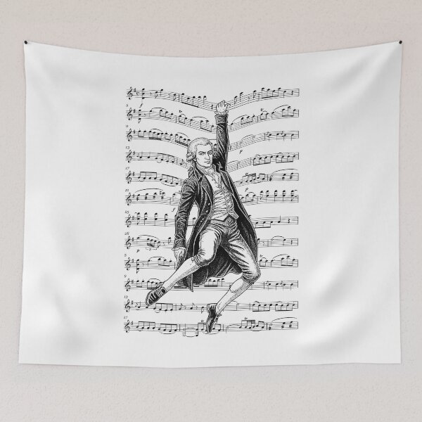 Item preview, Wolfgang Amadeus Mozart Funny Composer Sheet Music Musician designed and sold by GrandeDuc.