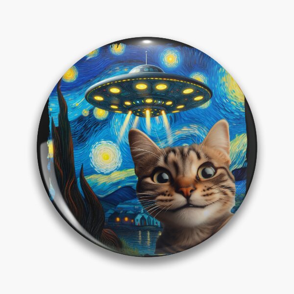 Artikelvorschau, Katzenliebhaber Geschenke Selfie und UFO Alien Invasion entworfen und verkauft von erozzz.