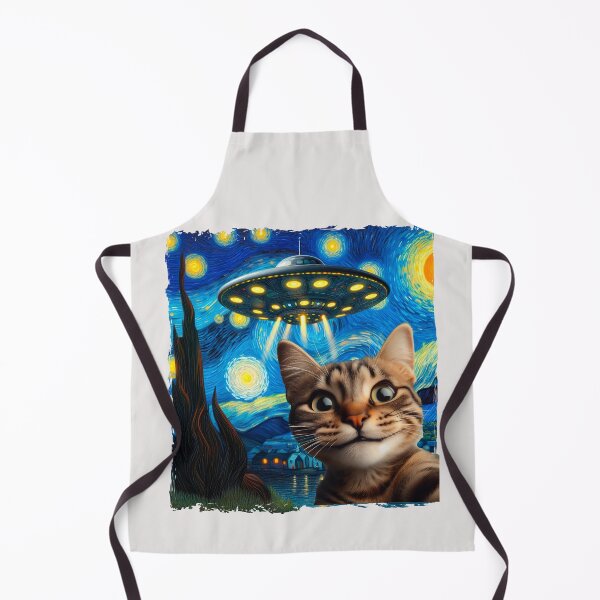 Item preview, Cat lovers gifts selfie and UFO alien invasion designed and sold by erozzz.