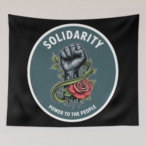 Item preview, Solidarity Power to the People Fist Rose designed and sold by Owcomm.