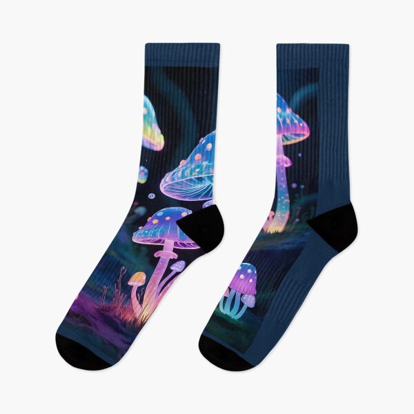Item preview, Neon Fantasy Mushrooms – Glowing Psychedelic Forest Design designed and sold by WinkWild.