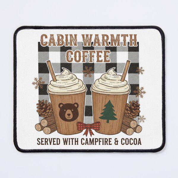 Item preview, CABIN WARMTH COFFEE SAERVED WITH CAMPFIRE AND COCOA - CHRISTMAS LATTE designed and sold by justyna-s28.