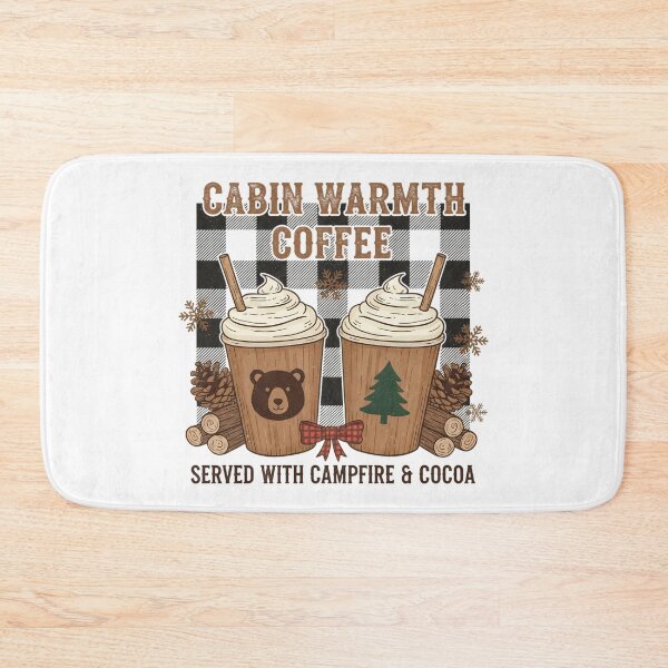 Item preview, CABIN WARMTH COFFEE SAERVED WITH CAMPFIRE AND COCOA - CHRISTMAS LATTE designed and sold by justyna-s28.