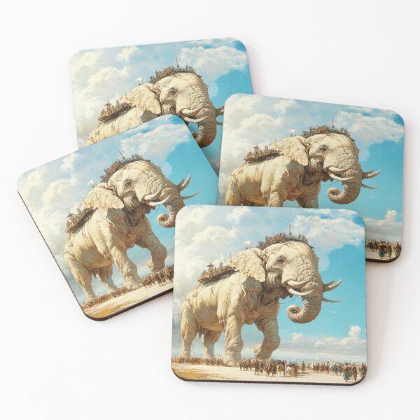 Item preview, Colossal War Elephant – Epic Fantasy Artwork designed and sold by mliotard.