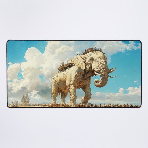 Item preview, Colossal War Elephant – Epic Fantasy Artwork designed and sold by mliotard.