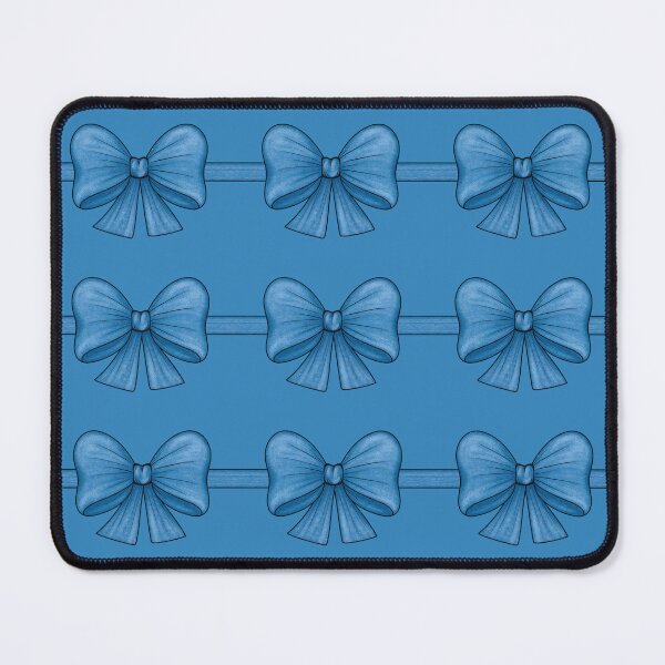 Item preview, Many blue bows on ribbons on a blue background designed and sold by Cherevan.