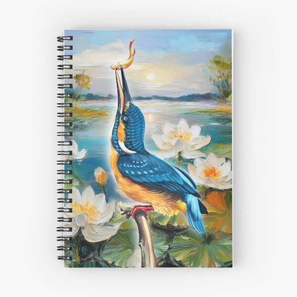 Item preview, Kingfisher bird in the wet land 01 designed and sold by MiyahDesign.