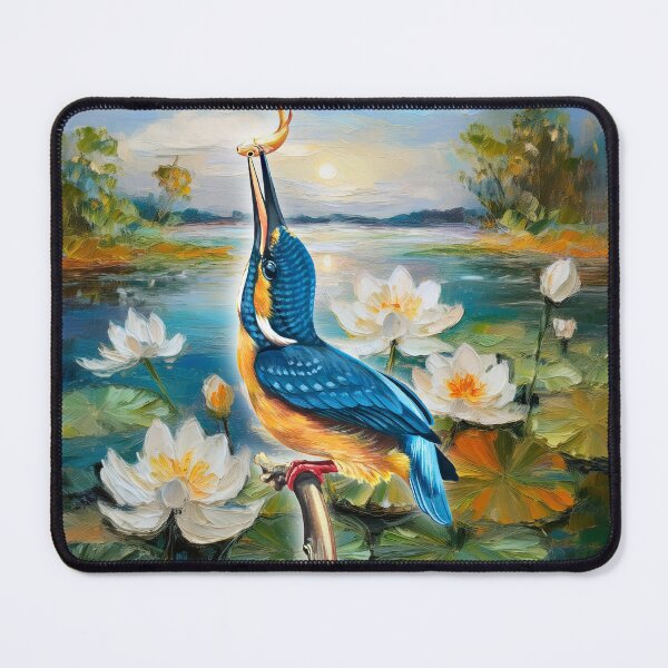 Item preview, Kingfisher bird in the wet land 01 designed and sold by MiyahDesign.