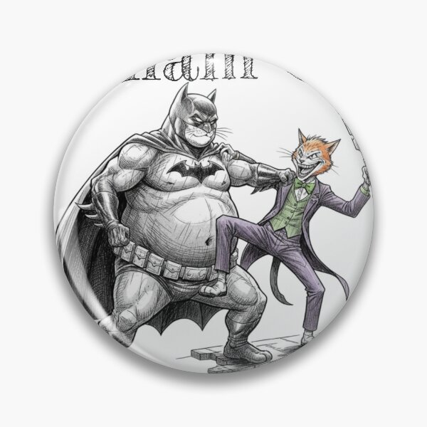 Item preview, Catman vs Jokercat – Epic Clash in Feline Gotham designed and sold by PlengPoomofArts.