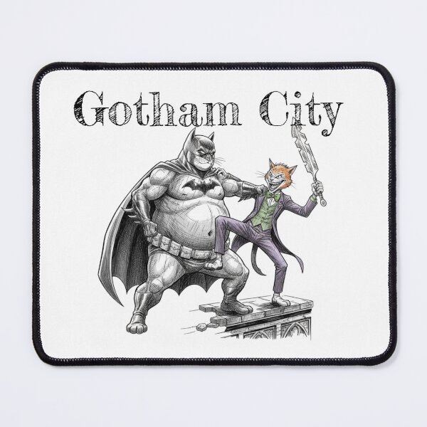 Item preview, Catman vs Jokercat – Epic Clash in Feline Gotham designed and sold by PlengPoomofArts.